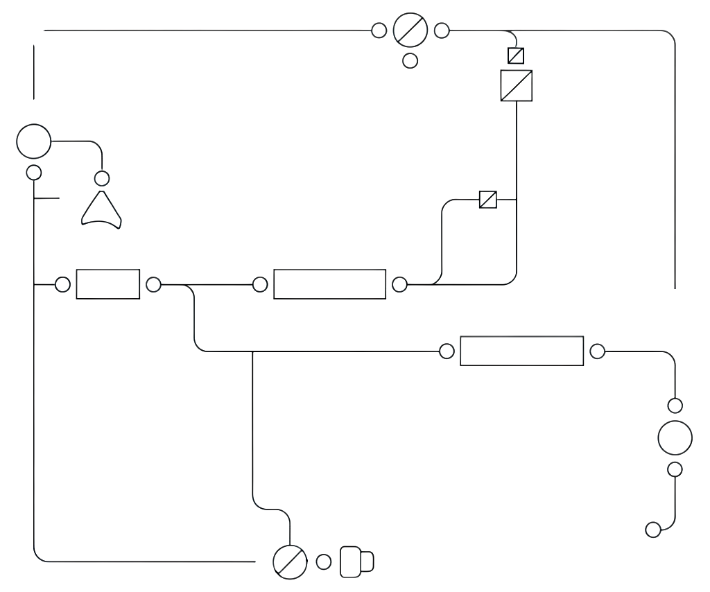 Network of connected nodes representing integrations