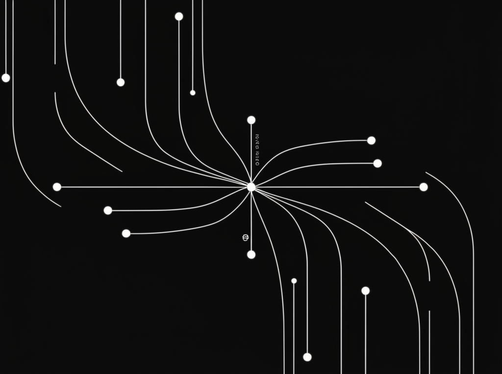 A creative workspace with a laptop, notebook, and coffee cup on a wooden desk