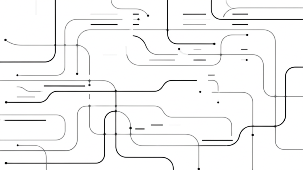A glowing digital visualization of interconnected data points and pathways