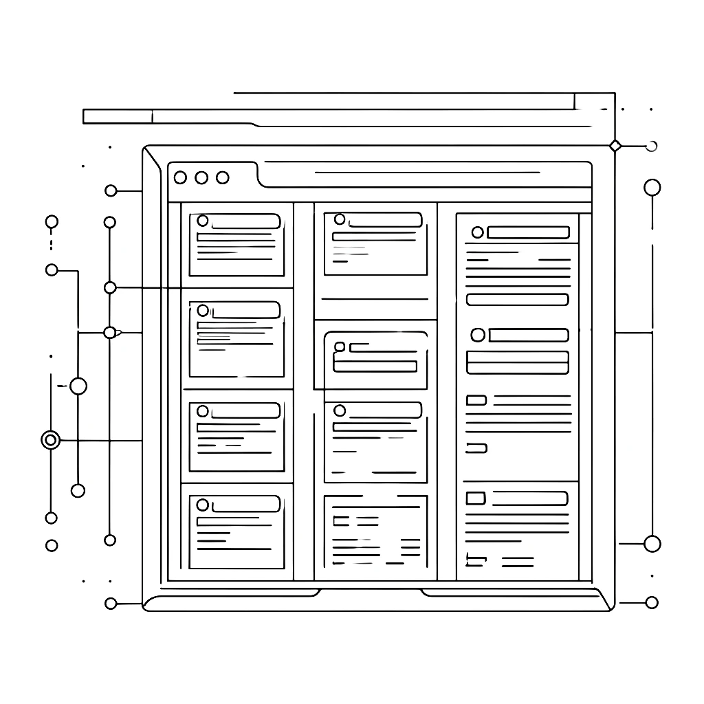 Abstract line art representing single-click claude desktop install, task metadata, and loop verbose mode